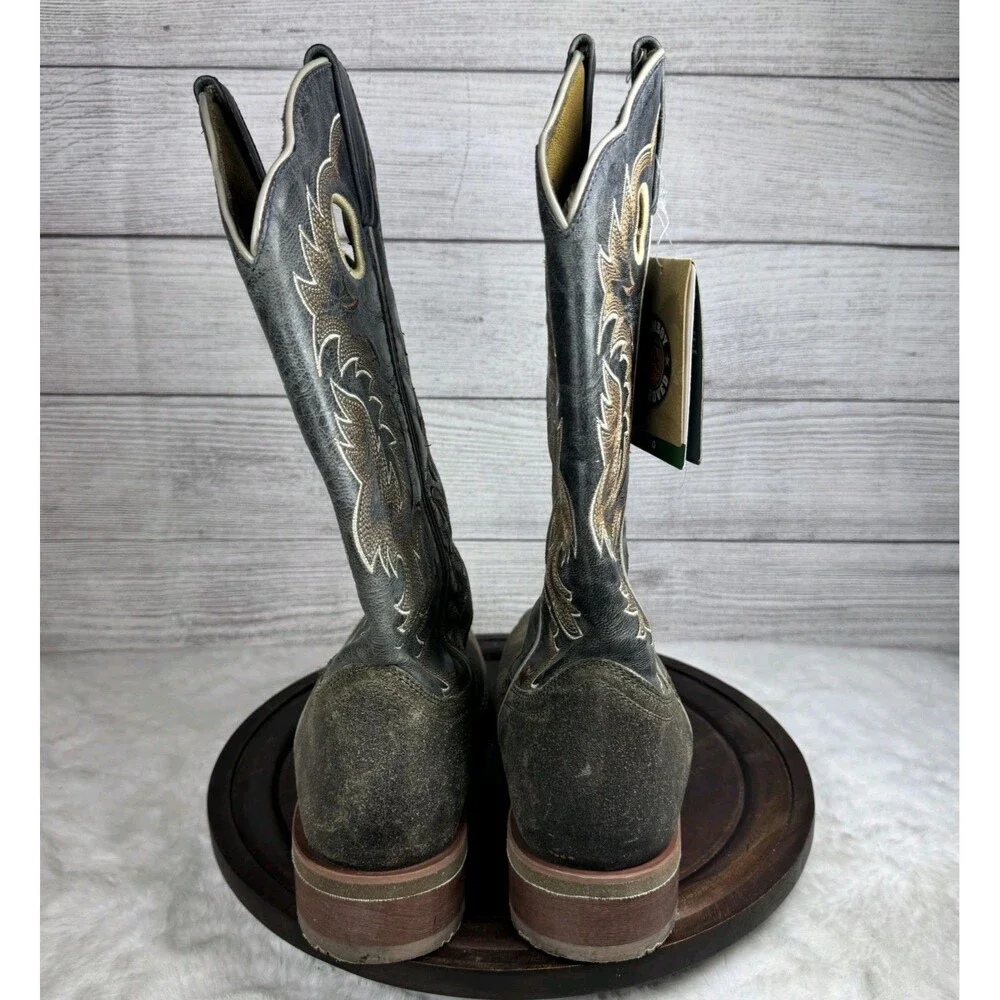 Laredo Men’s Summit L7730 Broad Square Toe Western Cowboy Boot Grey Size 9.5D